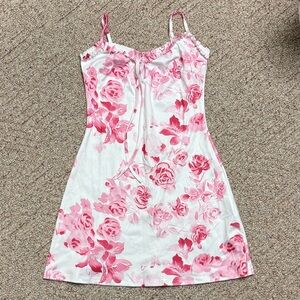 Floral Pink and White Slip Dress